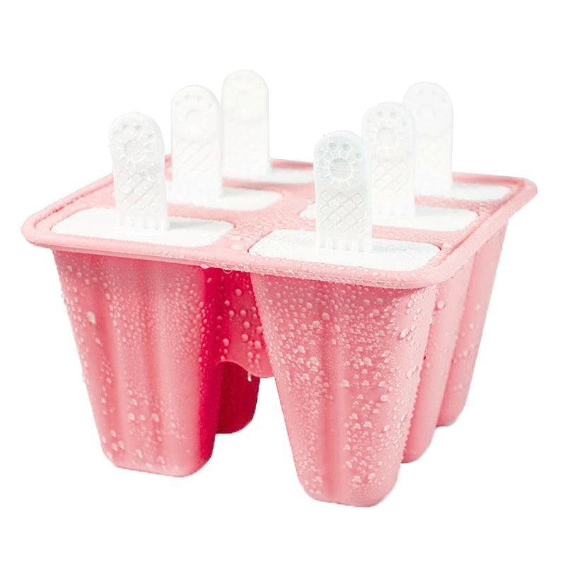 Silicone Ice Cream Mould Block Frozen Molds Icy Pole Jelly Popsicle - Blue-10Grid
