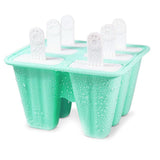 Silicone Ice Cream Mould Block Frozen Molds Icy Pole Jelly Popsicle - Green-10Grid
