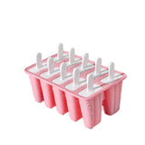 Silicone Ice Cream Mould Block Frozen Molds Icy Pole Jelly Popsicle - Green-10Grid