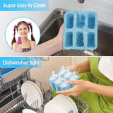 Silicone Ice Cream Mould Block Frozen Molds Icy Pole Jelly Popsicle - Pink-10Grid