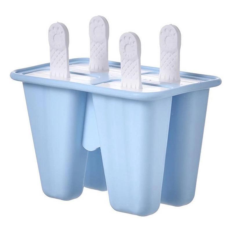 Silicone Ice Cream Mould Block Frozen Molds Icy Pole Jelly Popsicle - Pink-10Grid