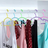 10pcs Small Plastic Clothes Hangers Mini Coat Hanger Set for Wardrobe Storage - Green - Extra Image