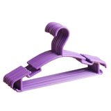 10pcs Small Plastic Clothes Hangers Mini Coat Hanger Set for Wardrobe Storage - Pink - Low Angle