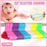 10pcs Small Plastic Clothes Hangers Mini Coat Hanger Set for Wardrobe Storage - Purple - Front View