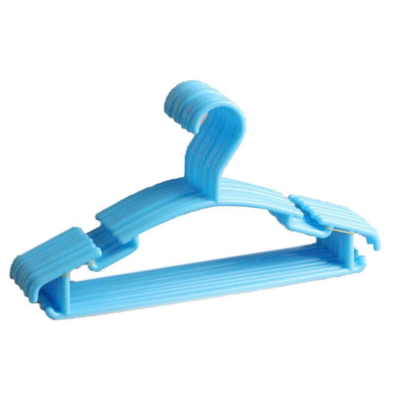 10pcs Small Plastic Clothes Hangers Mini Coat Hanger Set for Wardrobe Storage - White