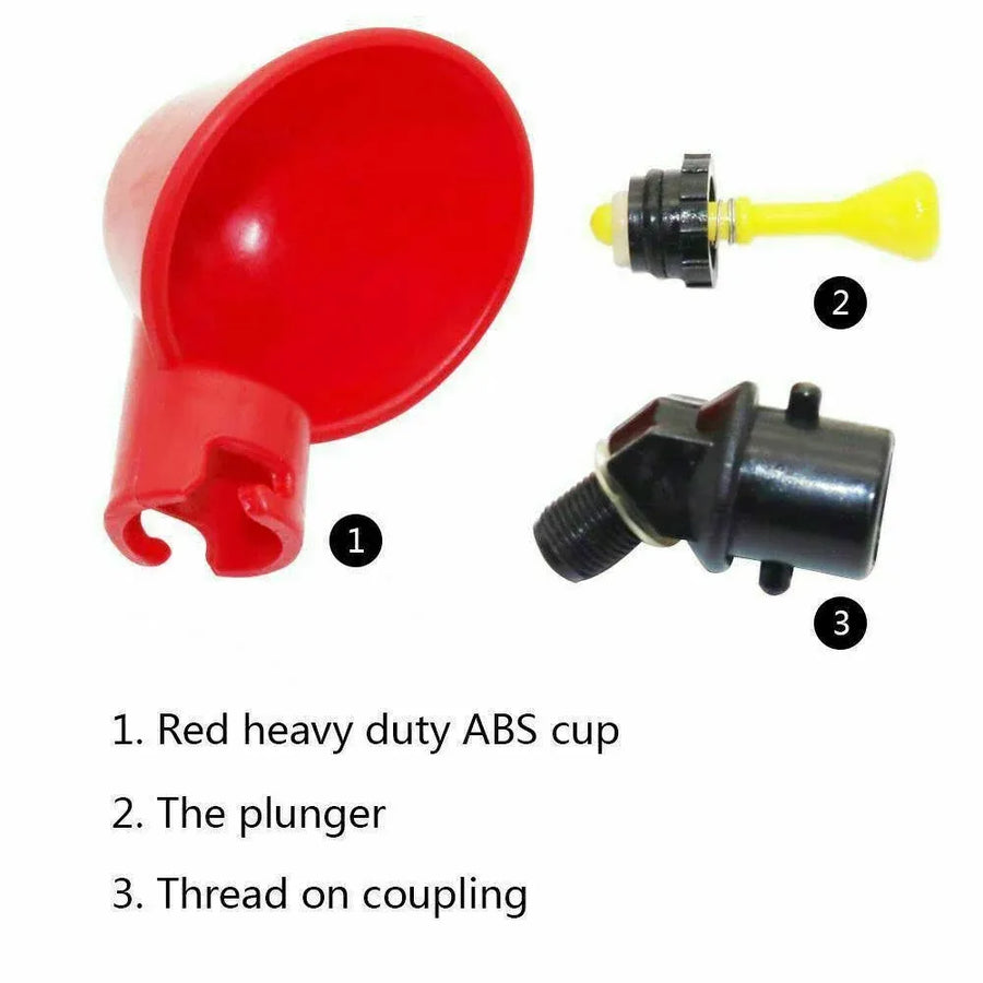 10 Pcs Automatic Poultry Waterer Cups for Chickens & Birds