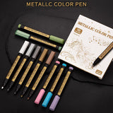 10Pcs/Set Waterproof  Paint Pens for Art on Metal Glass & Rock - 45-Degree Angle