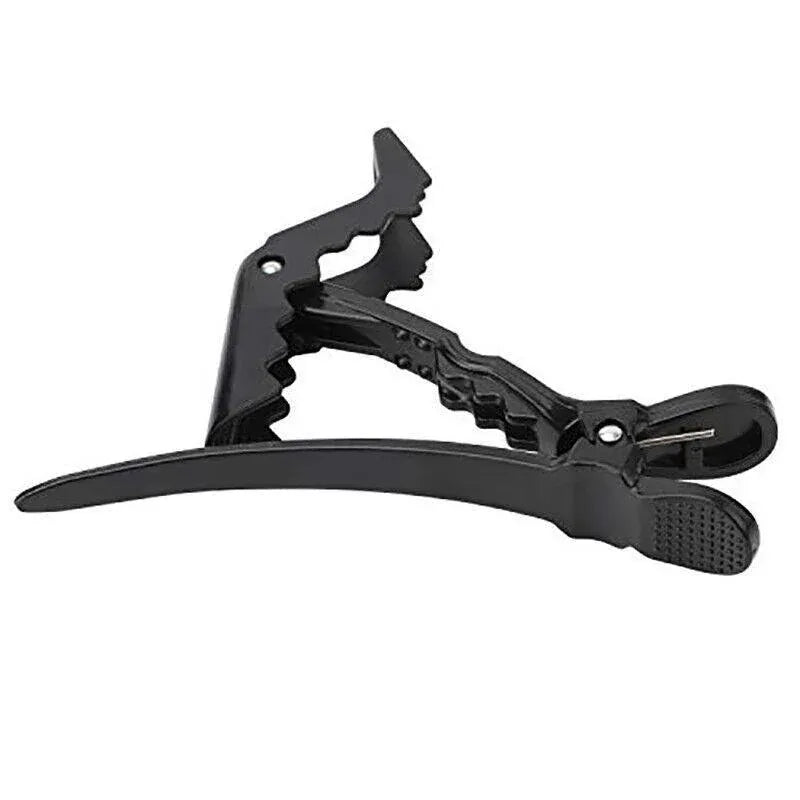 10X Matte Black Crocodile Hair Clips for Salon Hairdressing
