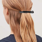 10X Matte Black Crocodile Hair Clips for Salon Hairdressing - Side View