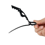 10X Matte Black Crocodile Hair Clips for Salon Hairdressing