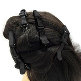 10X Matte Black Crocodile Hair Clips for Salon Hairdressing