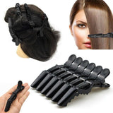 10X Matte Black Crocodile Hair Clips for Salon Hairdressing