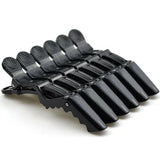 10X Matte Black Crocodile Hair Clips for Salon Hairdressing - Extra Image