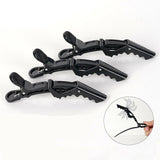 10X Matte Black Crocodile Hair Clips for Salon Hairdressing - Extra Image