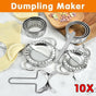 10PCS Stainless Steel Dumpling Maker Set Dough Press Mould Tools for Pastry Ravioli