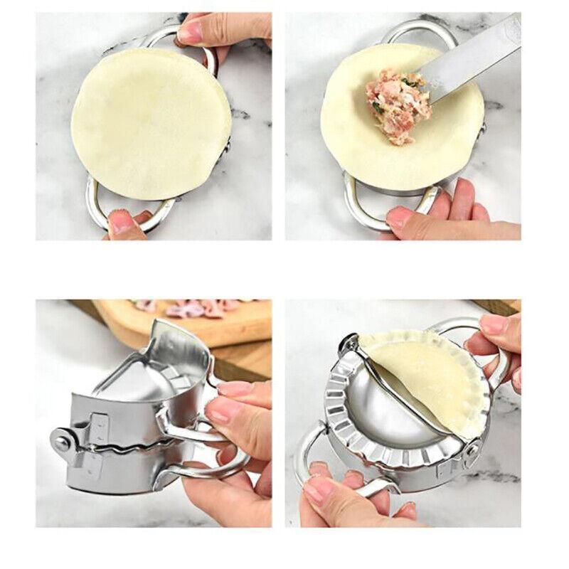 10PCS Stainless Steel Dumpling Maker Set Dough Press Mould Tools for Pastry Ravioli