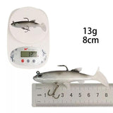 10Pcs Soft Plastic Lures Poddy Mullet Flathead Jig Head Barra Cod Fishing Tackle - 45-Degree Angle