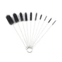 10Pcs Nylon Straw Brush Cleaner Bottle Tube Pipe Small Long Cleaning - Black