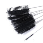 10Pcs Nylon Straw Brush Cleaner Bottle Tube Pipe Small Long Cleaning - Black