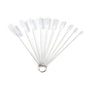 10Pcs Nylon Straw Brush Cleaner Bottle Tube Pipe Small Long Cleaning - White