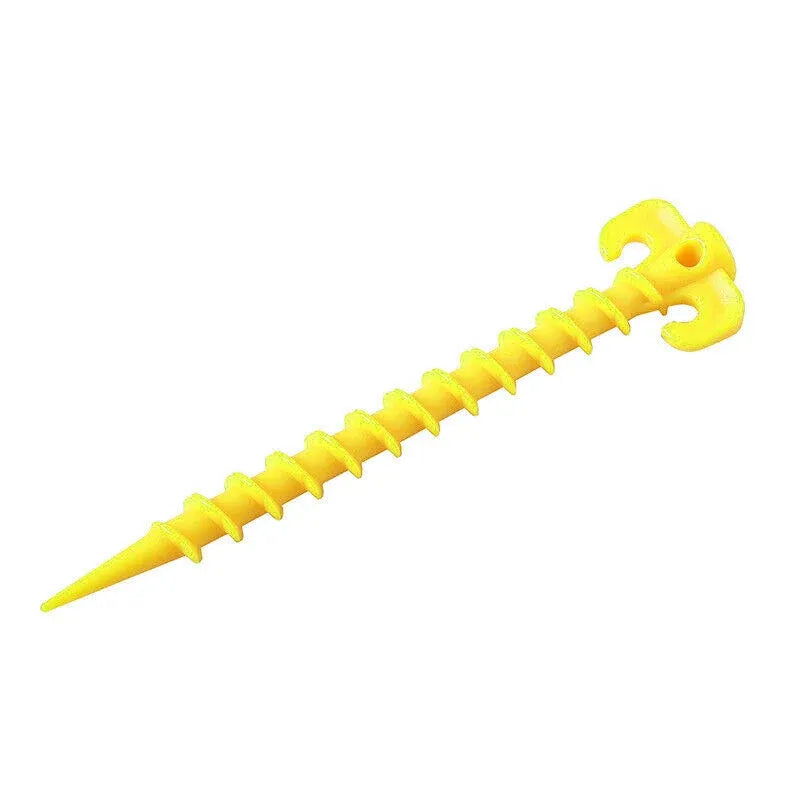 10PCS Spiral Screw Tent Pegs Heavy Duty Ground Stakes for Camping Beach Grass