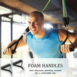 11Pcs Yoga Home Gym Fitness Latex Resistance Bands Set