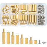120PCS Nut Assortment Screws M3 Brass Spacer Hex Nut Assortment for PCB