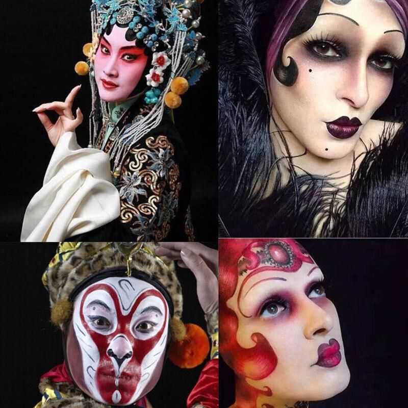 Face Body Paint Set 12 Colours with Brushes - Water Based Makeup for Party Festival Art