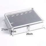 12 Grids Carbon Fiber Aluminum Watch Box Storage Case Holder Display - 45-Degree Angle
