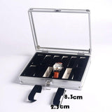12 Grids Carbon Fiber Aluminum Watch Box Storage Case Holder Display