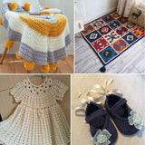 12PCS Crochet Hook Set Soft Grip Colourful Aluminium Knitting Needles 2mm to 8mm - 45-Degree Angle