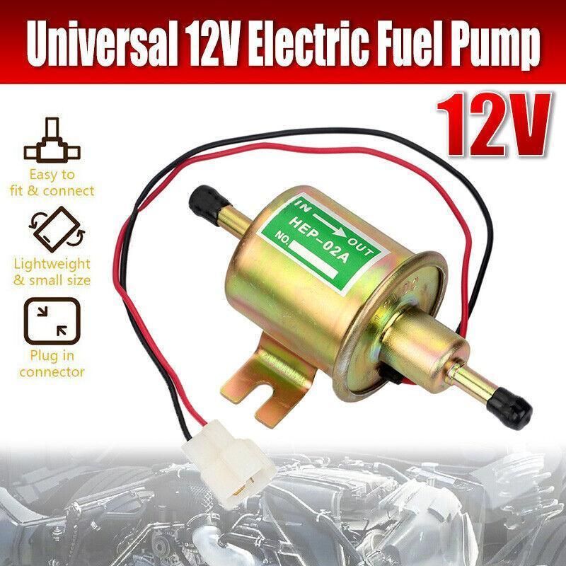 Universal 12V Inline Low Pressure Electric Fuel Pump for Diesel and Petrol Vehicles