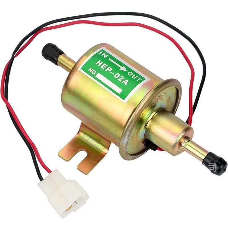 Universal 12V Inline Low Pressure Electric Fuel Pump for Diesel and Petrol Vehicles