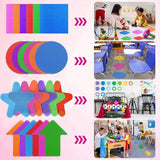 Classroom Sit Dots Carpet Spot Markers 30pcs Circles Stars Arrows Teaching Tool - Square