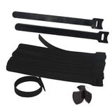 10/20/50PCS Reusable Hook and Loop Cable Ties Nylon Wire Cord Strap Organizer - 150 mm* 20 PCS - Side View