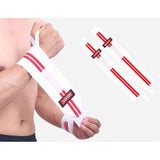 Aolikes Weight Lifting Gym Muscle Training Wrist Support Straps Wraps Hand - Black+Orange - Extra Image