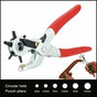 Rotating Leather Hole Punch Plier 2-4.5mm 6 Size for Belt Strap Card Craft