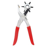 Rotating Leather Hole Punch Plier 2-4.5mm 6 Size for Belt Strap Card Craft
