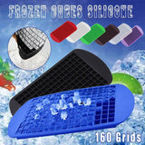 160 Grids Silicone Ice Cube Tray Ice Maker Mold Mini Frozen Cubes for Drink DIY - Clear