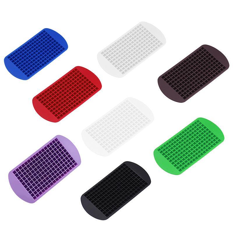 160 Grids Silicone Ice Cube Tray Ice Maker Mold Mini Frozen Cubes for Drink DIY - Purple