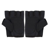 L Size Aolikes Sports Gloves Weight Lifting Exercise Training Workout Bike Riding - Black+Pink - Close-Up Angle