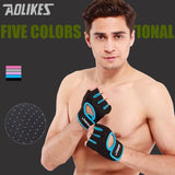 S Size Sports Gloves Weight Lifting Exercise Training Workout Bike Riding Men Women - Black+Grey