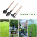 16X Mini Garden Hand Tools Transplanting Succulent Plant Gardening Tool Rake Set - Blue