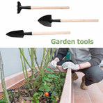 16X Mini Garden Hand Tools Transplanting Succulent Plant Gardening Tool Rake Set - Blue