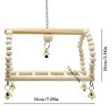 17PCS Bird Toys Parrot Swing Toys Chewing Hanging Bell Cockatiel Cage Toy Set - Top-Down View