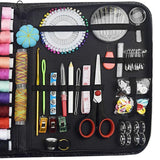 Sewing Kit 183Pcs Portable Mini Premium Travel Home Beginner Emergency - 45-Degree Angle