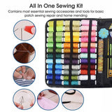 Sewing Kit 183Pcs Portable Mini Premium Travel Home Beginner Emergency - Low Angle