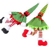 4X Christmas Bottle Covers Gift Holder Bags Red Wine Clothes Dot Decoration Bag - Front View