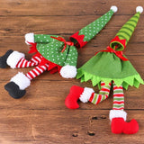 4X Christmas Bottle Covers Gift Holder Bags Red Wine Clothes Dot Decoration Bag - Extra Image