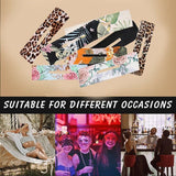 New Deft Bun Knotted Wire Hair Band Print Headband Twist Maker Hair Accessories - Black 01 - Top-Down View